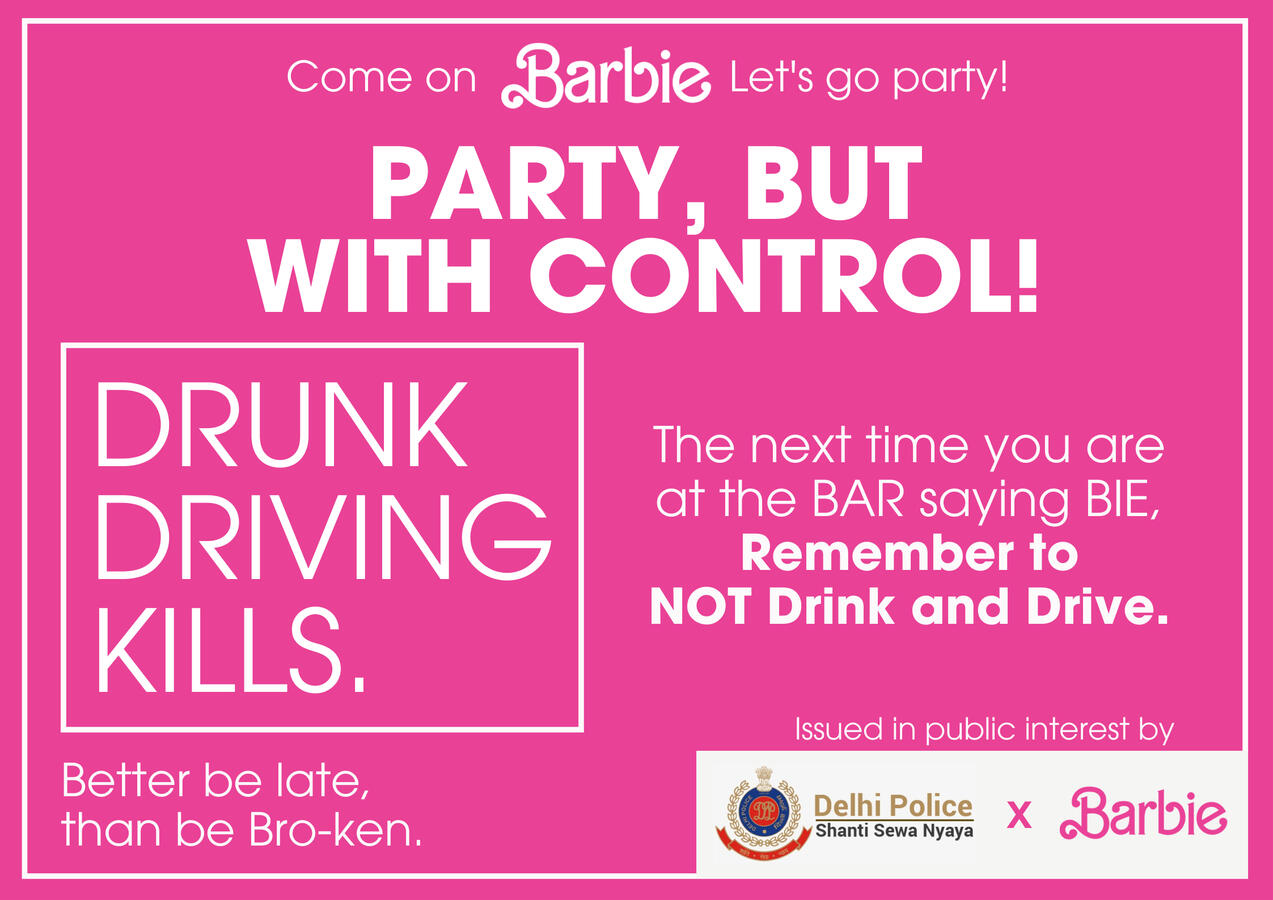 Barbie x Delhi Police- Drunk Driving